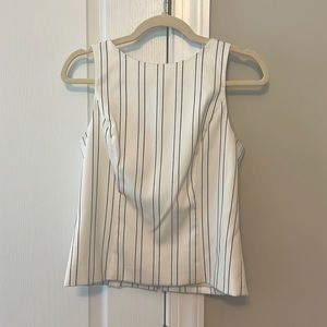 White House Black Market - White/Black Stripe Top - Size 4